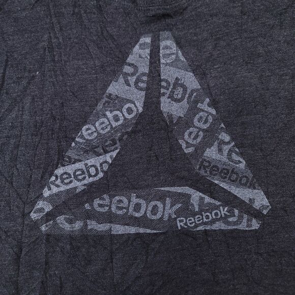 Reebok Short Sleeve Pullover Graphic Pullover T Shirt Mens Size Large L Gray - Picture 3 of 11